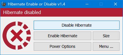 电脑休眠设置软件Hibernate Enable or Disable