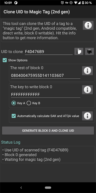 Mifare Classic Tool mct门禁卡