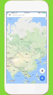 中文世界地图(谷歌地图)