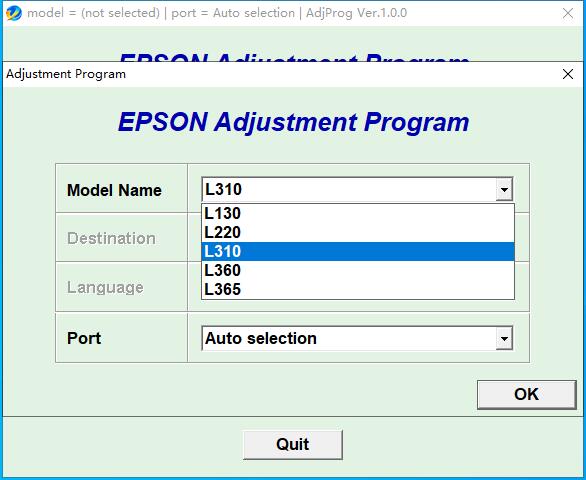 爱普生Epson L310清零软件