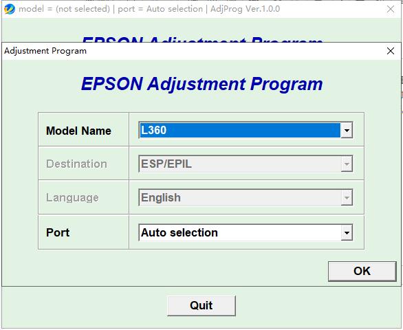 爱普生Epson L360打印机清零软件