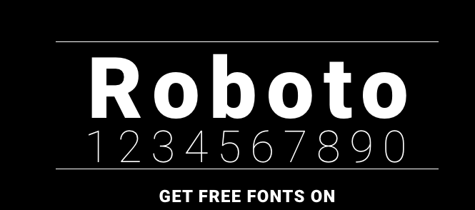 Roboto字体包
