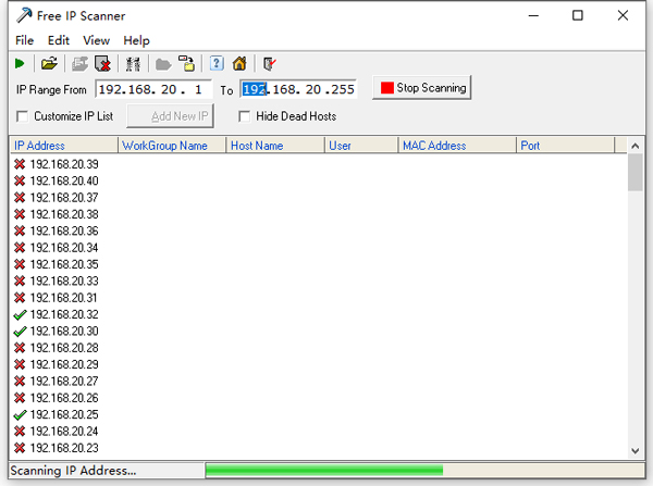 Free IP Scanner(局域网ip扫描工具)