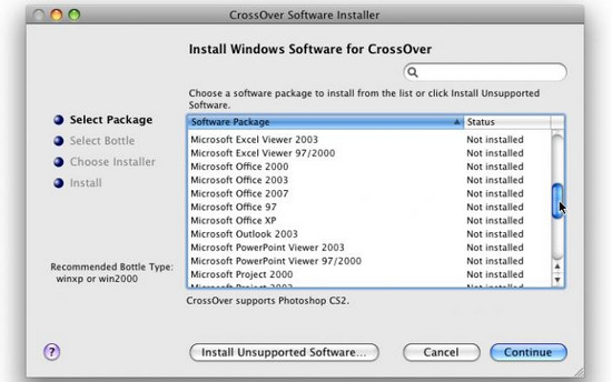 Crossover(Windows模拟器工具)