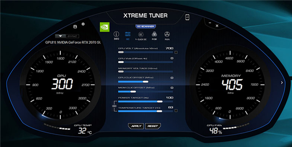 影驰魔盘Xtreme Tuner(显卡超频调节软件)