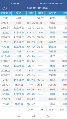 路路通时刻表APP