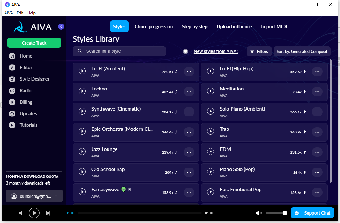 AIVA AI音乐生成器