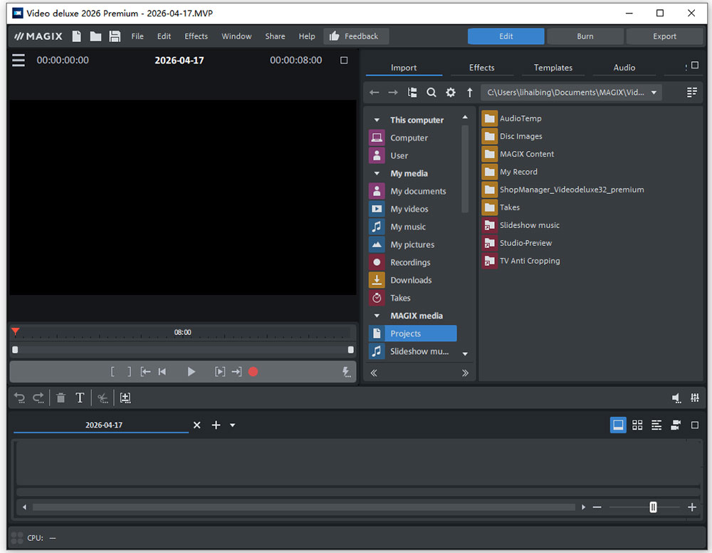MAGIX Video Deluxe 2026 Premium(AI影片剪辑软件)