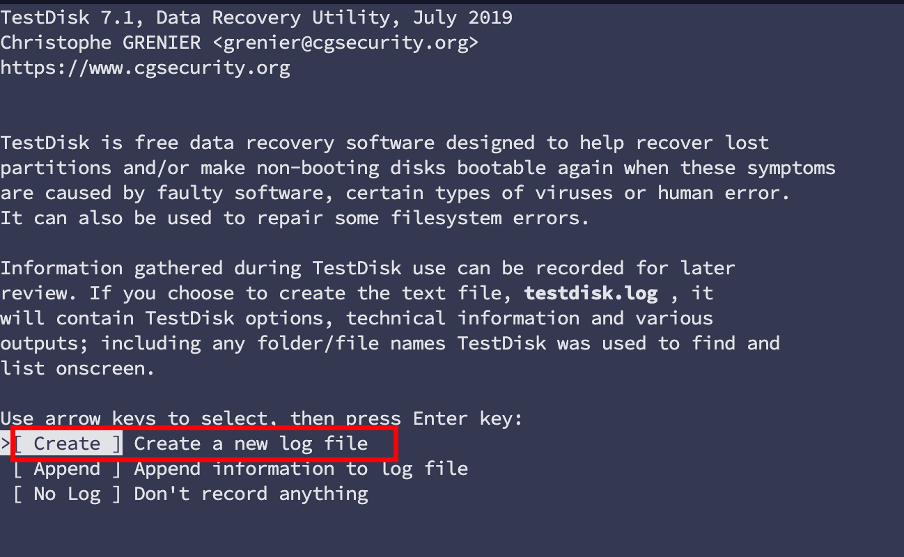 TestDisk数据恢复
